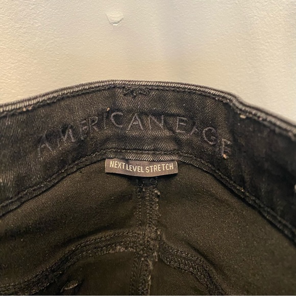 American Eagle Black Jeggings Next Level Stretch Low-Rise 16 short - Picture 5 of 5